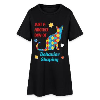 Be Kind – Sensibilisation à l’autisme - Robe T-shirt Femme - noir - Devant
