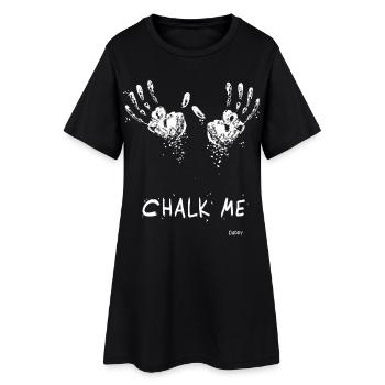 Handabdruck Chalk Me Daddy - Boulder/ Kletter soft - Frauen T-Shirt-Kleid - Schwarz - Vorne