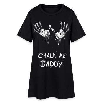 Empreinte de main craie Me Daddy - Bloc / escalade jeu de mots - Robe T-shirt Femme - noir - Devant