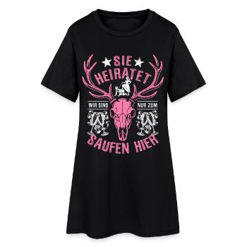 Enterrement de vie de jeune fille - Elle se marie - Robe T-shirt Femme - noir - Devant