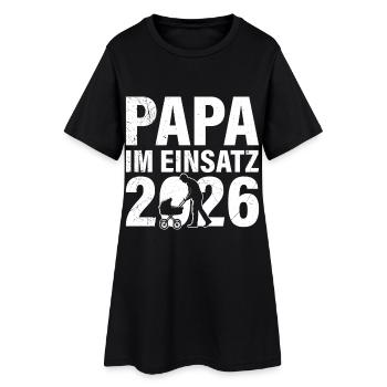 Paternité PAPA EN ACTION 2026 DRÔLE - Robe T-shirt Femme - noir - Devant