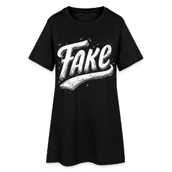 Fake - Women’s T-Shirt Dress - black - Front