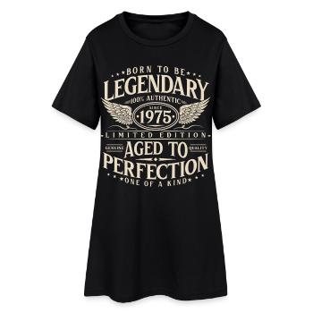 Legendary Since 1975 Vintage Birthday Gift - Women’s T-Shirt Dress - black - Front