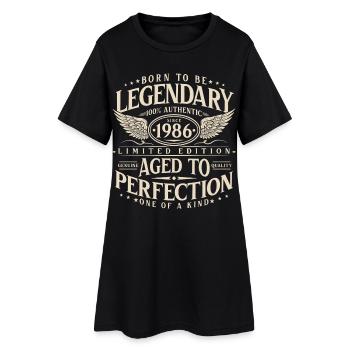 Legendär_seit_1986_Jahrgang_Geburtstag_Geschenk - Frauen T-Shirt-Kleid - Schwarz - Vorne