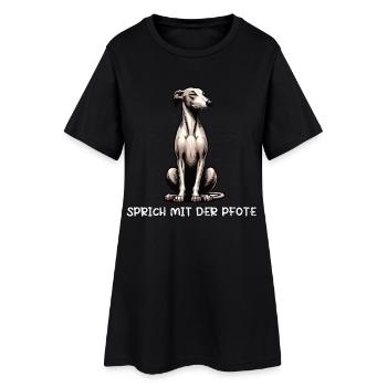 Talk to the paw Whippet Greyhound Whippets - Women’s T-Shirt Dress - black - Front