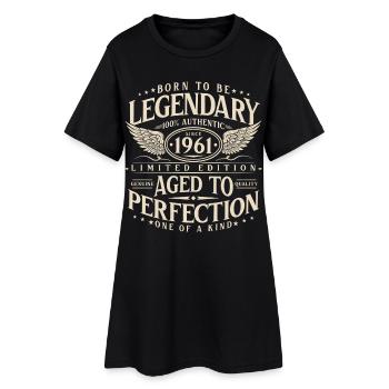 Legendär_seit_1961_Jahrgang_Geburtstag_Geschenk - Frauen T-Shirt-Kleid - Schwarz - Vorne