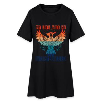 Pic d’ivoire Ma vie sera à bec d’ivoire - Robe T-shirt Femme - noir - Devant