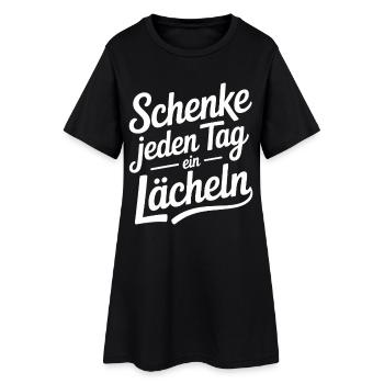 Donnez un sourire tous les jours - Robe T-shirt Femme - noir - Devant