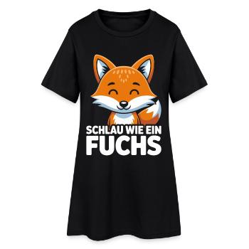Intelligent comme un renard Renard mignon - Robe T-shirt Femme - noir - Devant