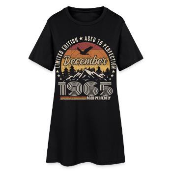 Décembre 1965 Édition Originale Cadeau décembre  - Robe T-shirt Femme - noir - Devant