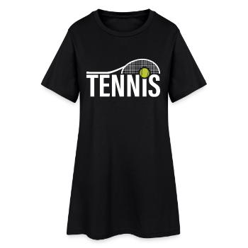 Tennis - Robe T-shirt Femme - noir - Devant