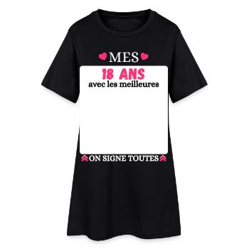 18 Year Old Birthday Girl, My 18 Year Old - Women’s T-Shirt Dress - black - Front