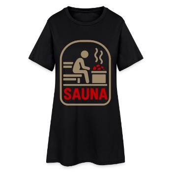 Sauna symbol: warmth, peace and stone - Women’s T-Shirt Dress - black - Front