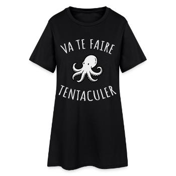 Va te faire tentaculer Humour drôle et absurde - Robe T-shirt Femme - noir - Devant