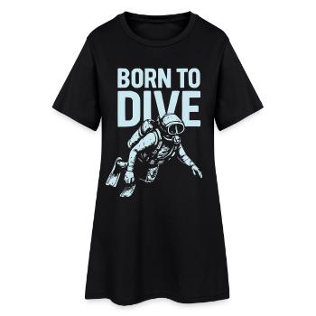 Born to Dive Diver Shirt - Women’s T-Shirt Dress - black - Front