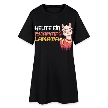 Future maman AUJOURD’HUI PYJAMA DAY LAMAMA Drôle - Robe T-shirt Femme - noir - Devant