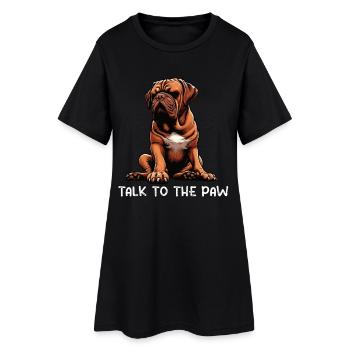 Parlez à la patte du grand danois de Bordeaux - Robe T-shirt Femme - noir - Devant