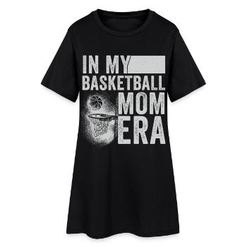 À l’époque de ma mère basketteuse - Robe T-shirt Femme - noir - Devant
