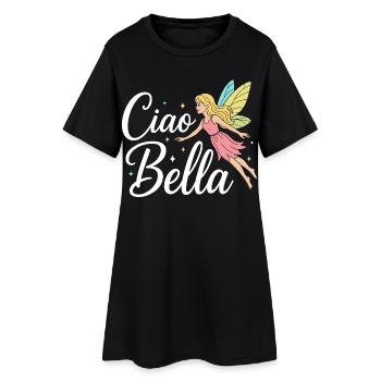 Ciao Bella - Robe T-shirt Femme - noir - Devant