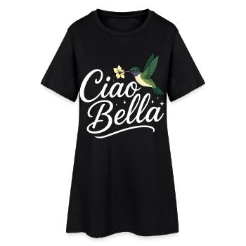 Ciao Bella - Robe T-shirt Femme - noir - Devant