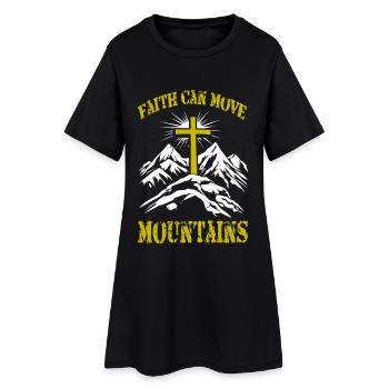 La foi peut déplacer des montagnes Foi Religion Chrétiens - Robe T-shirt Femme - noir - Devant