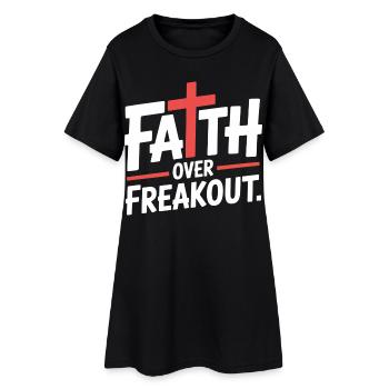 La foi sur la panique La foi en Jésus - Robe T-shirt Femme - noir - Devant