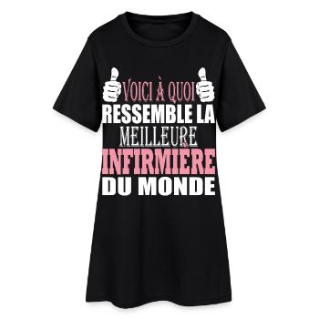 Cadeau rigolo infirmière - Meilleure infirmière - Robe T-shirt Femme - noir - Devant