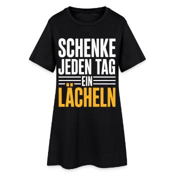 Offrez un sourire chaque jour – message positif - Robe T-shirt Femme - noir - Devant