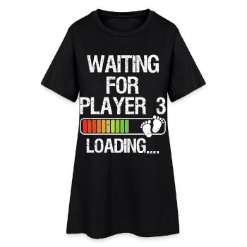 Expectant Dad To Be Gamer Pregnancy Announcement  - Frauen T-Shirt-Kleid - Schwarz - Vorne