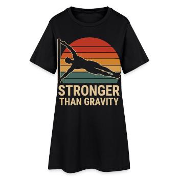 Stronger Than Gravity Calisthenics Fitnessstudio - Frauen T-Shirt-Kleid - Schwarz - Vorne
