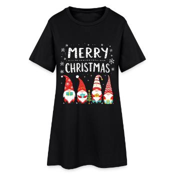 Joyeux Noël Gnome de Noël - Robe T-shirt Femme - noir - Devant