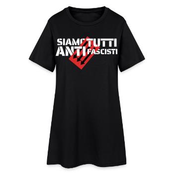 Siamo Tutti Antifascisti | Déclaration politique - Robe T-shirt Femme - noir - Devant