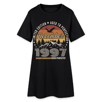 Décembre 1997 Édition Originale Cadeau décembre  - Robe T-shirt Femme - noir - Devant