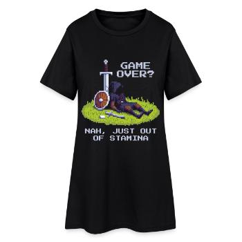 Pas de fin de partie | Only Stamina Empty - RPG Vibe - Robe T-shirt Femme - noir - Devant