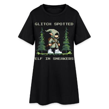 Bug découvert : Elfe avec des baskets | Glitch de GN - Robe T-shirt Femme - noir - Devant