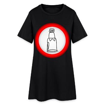 INTERDIRE LA BOUTEILLE DE BIÈRE - Robe T-shirt Femme - noir - Devant