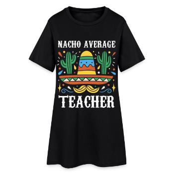 Nacho Average Lehrer - Frauen T-Shirt-Kleid - Schwarz - Vorne