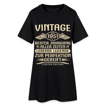 Millésime depuis 1951 Millésime - 75ème anniversaire - Robe T-shirt Femme - noir - Devant
