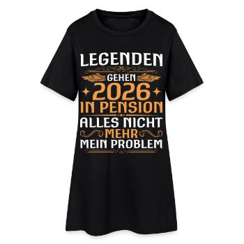 Pensionär 2026 Arbeitskollege Legende in Pension - Frauen T-Shirt-Kleid - Schwarz - Vorne
