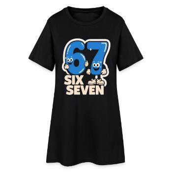 67 Six Seven 6 7 - Funny Italian - Women’s T-Shirt Dress - black - Front