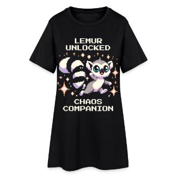 Lémurien débloqué | Compagnon du Chaos, RPG - Robe T-shirt Femme - noir - Devant
