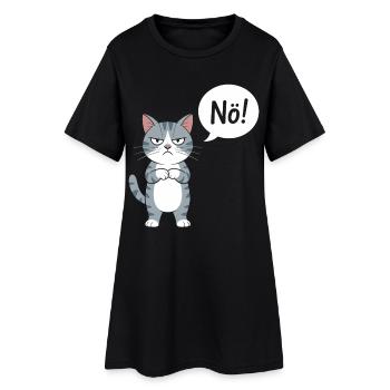 Non! Drôle de chat avec dicton - Robe T-shirt Femme - noir - Devant