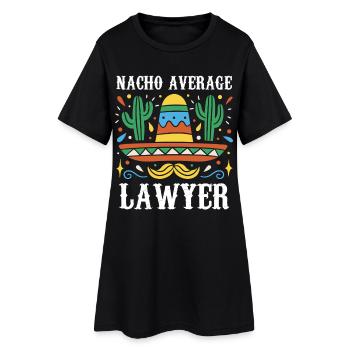 Nacho Average Lawyer Illustration - Frauen T-Shirt-Kleid - Schwarz - Vorne