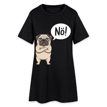 Pug Nope Funny Dog Design - Women’s T-Shirt Dress - black - Front