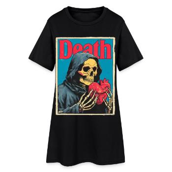Mort avec le squelette du cœur - Robe T-shirt Femme - noir - Devant