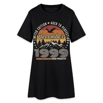 Décembre 1999 Édition Originale Cadeau décembre  - Robe T-shirt Femme - noir - Devant