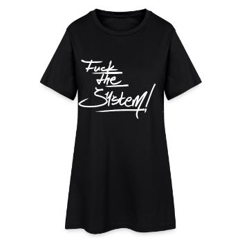 F t S - Robe T-shirt Femme - noir - Devant