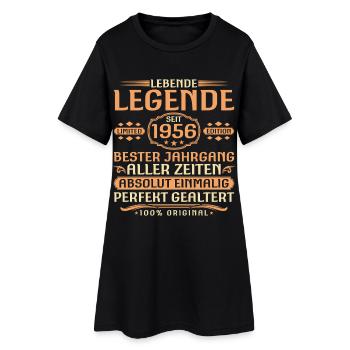 70th Birthday - Legend since 1956 Vintage - Women’s T-Shirt Dress - black - Front