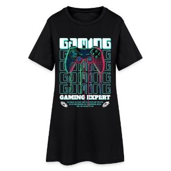 Gaming Expert Controller - Frauen T-Shirt-Kleid - Schwarz - Vorne