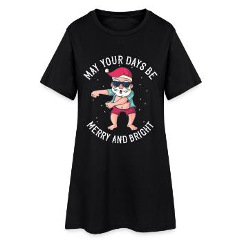 Dabbing Santa - Saint-Nicolas n’est pas froid - Robe T-shirt Femme - noir - Devant